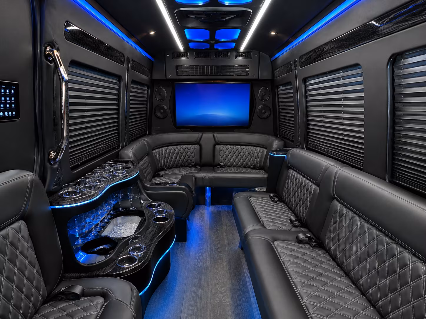 Addison Airport Shuttle & Transportation party bus exterior