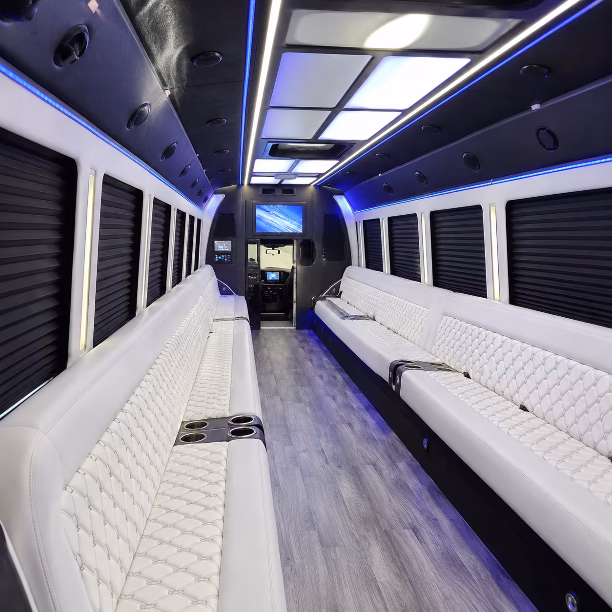 Addison Bachelor & Bachelorette Transportation party bus exterior