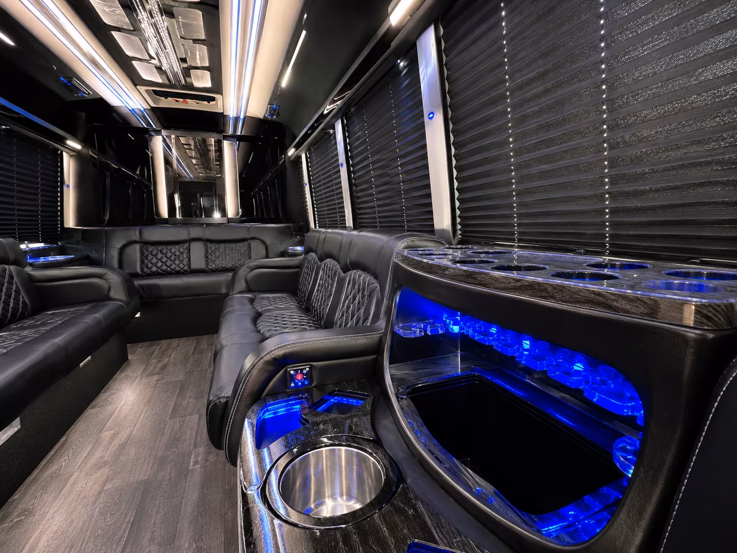 Addison Birthday, Sweet 16, & Quinceañera Transportation party bus exterior