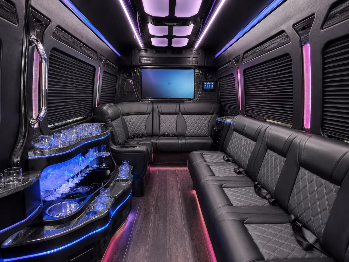 Addison Corporate Transportation party bus exterior