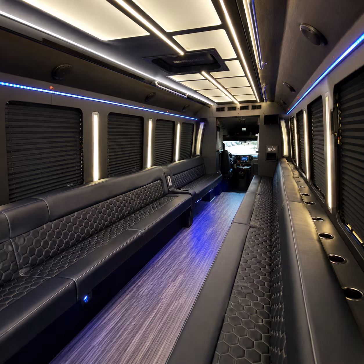 Addison Private Event Transportation party bus exterior