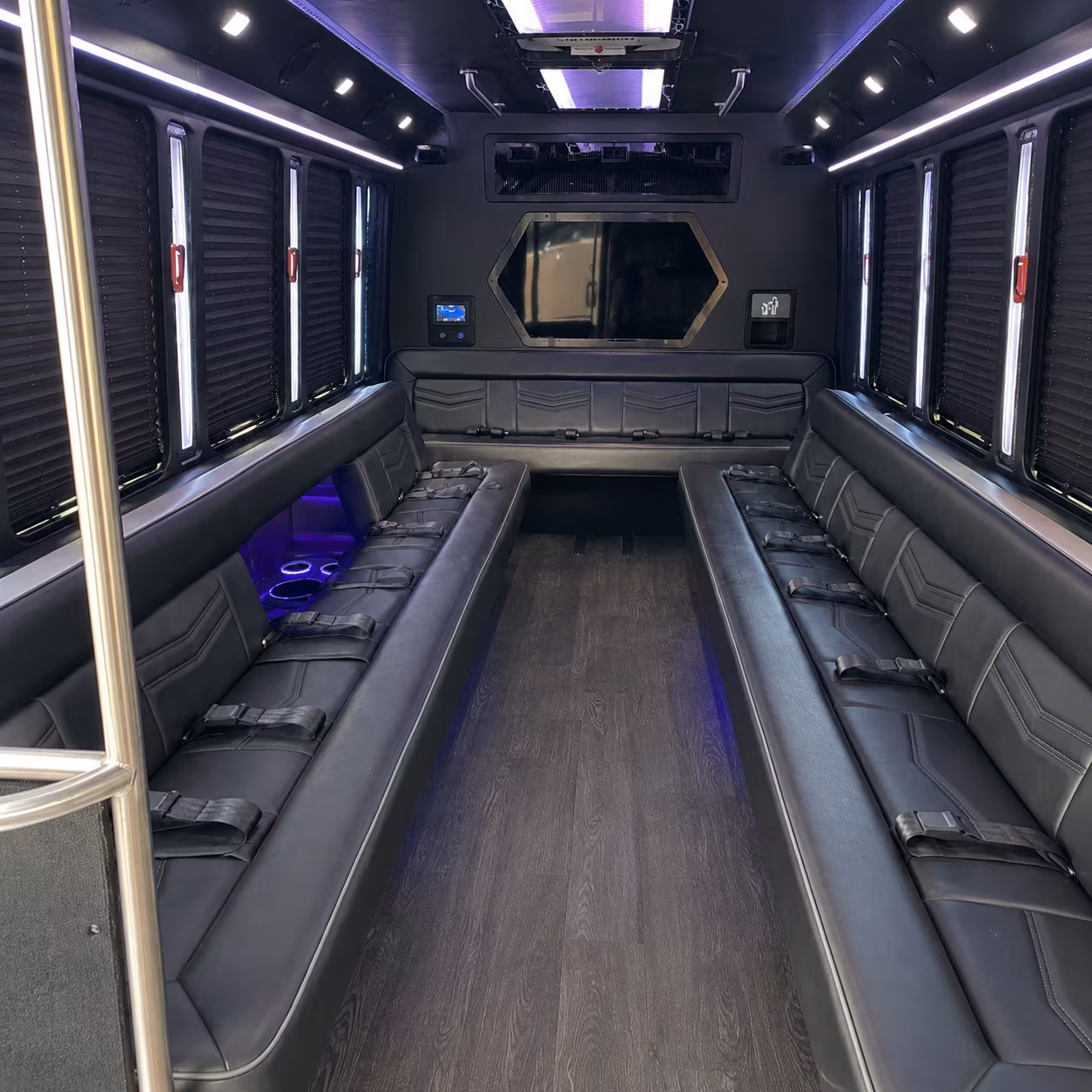 Addison Private Event Transportation party bus exterior