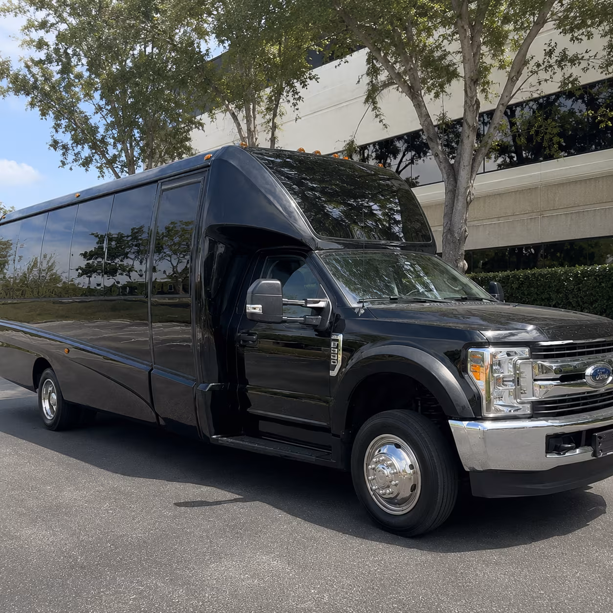 Addison Wedding Transportation party bus exterior