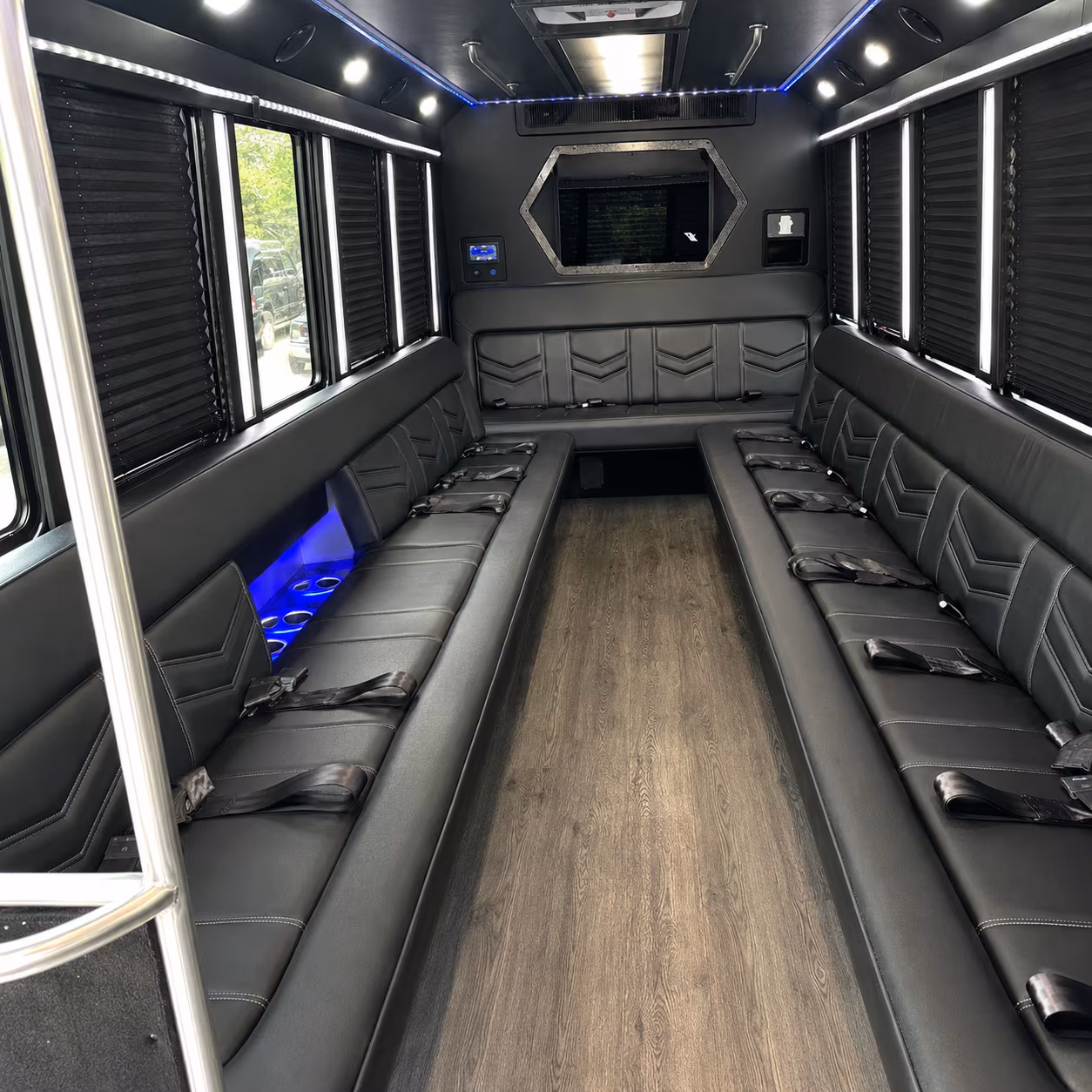 Addison Wedding Transportation party bus exterior