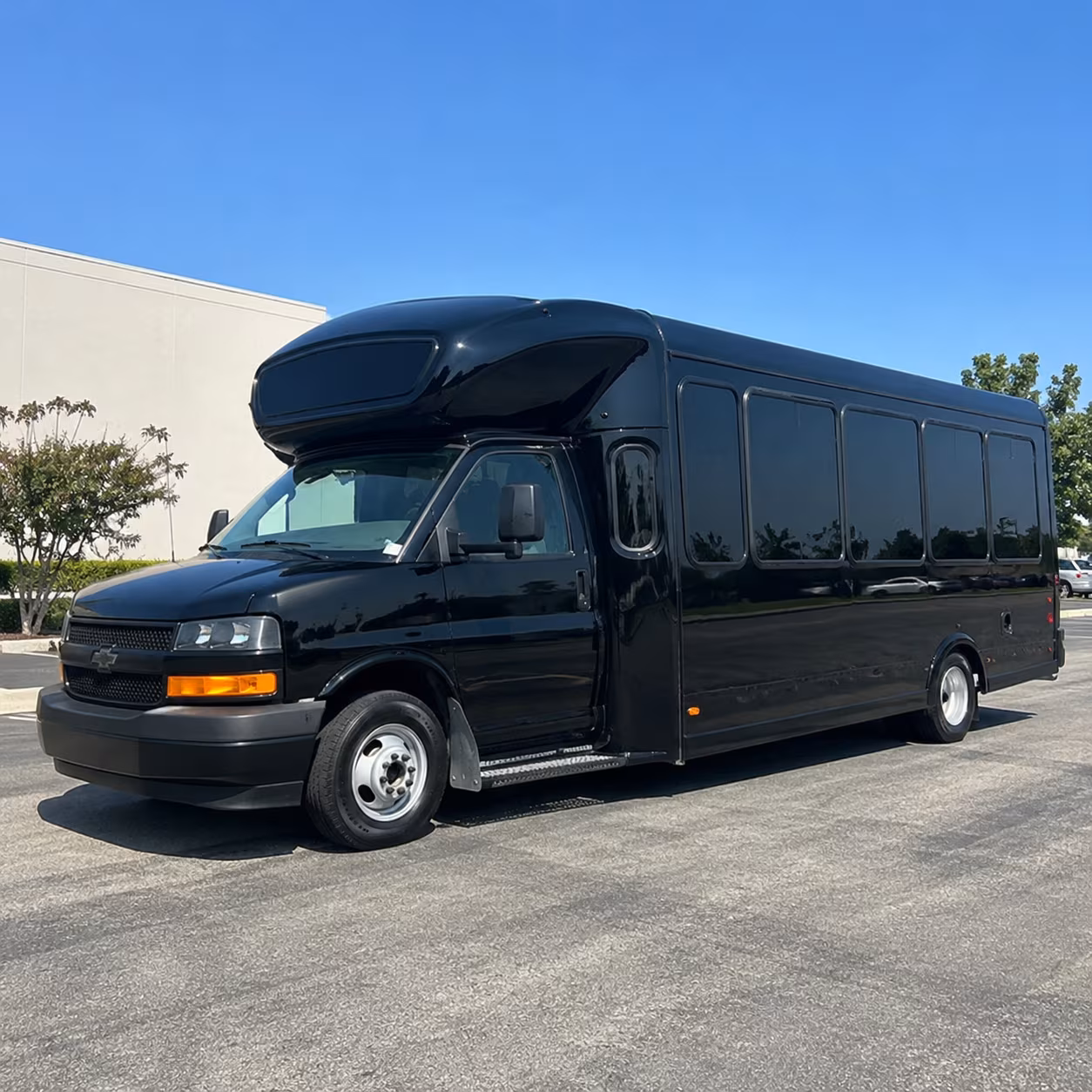 Addison Wedding Transportation party bus exterior