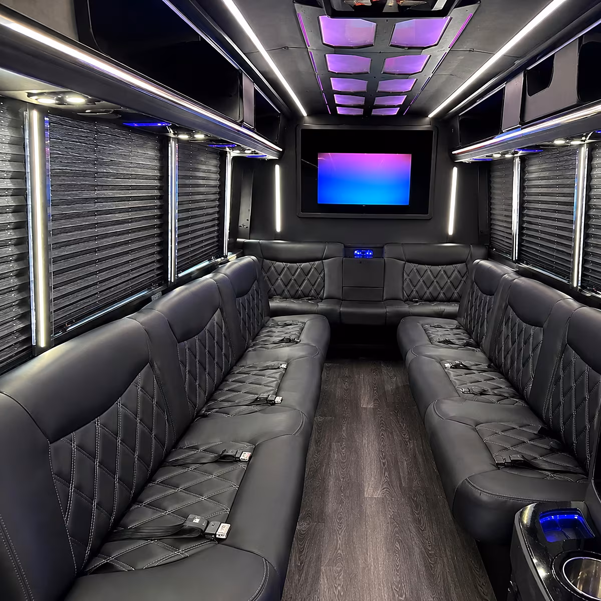 Addison Winery Tour & Pub Crawl Transportation party bus interior