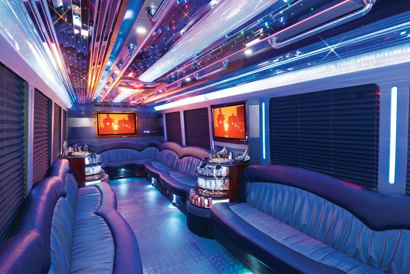 Waxahachie 20 Passenger Party Bus Interior