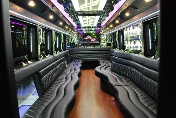 Addison 25 Passenger Limo bus Interior