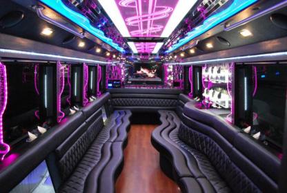 Garland 50 Passenger Party Bus Interior